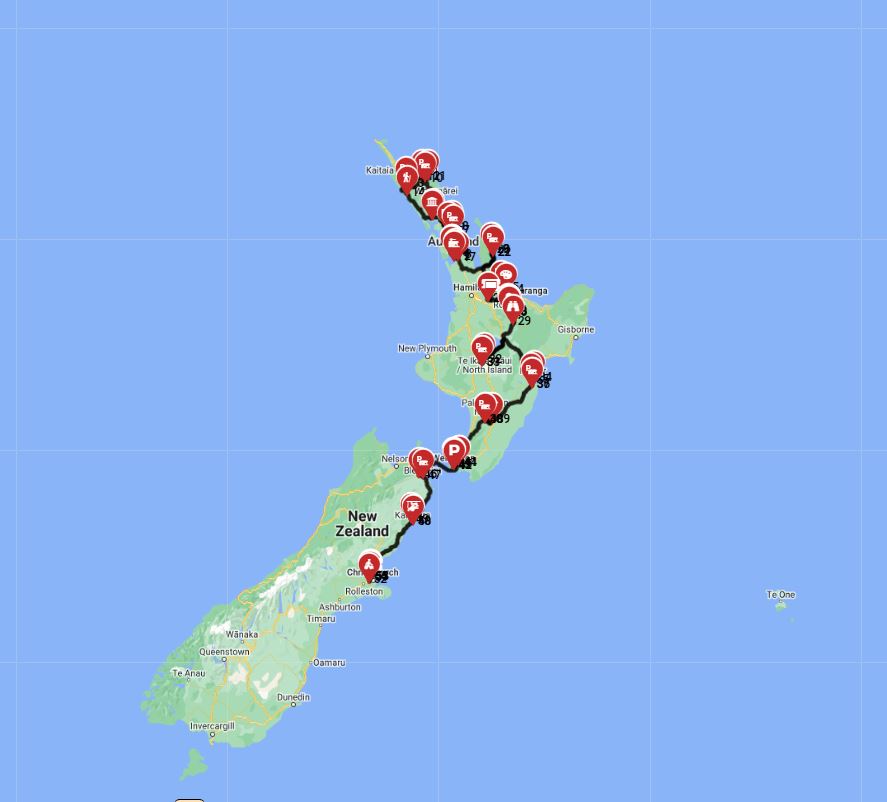Auckland to Christchurch - The best of the north island